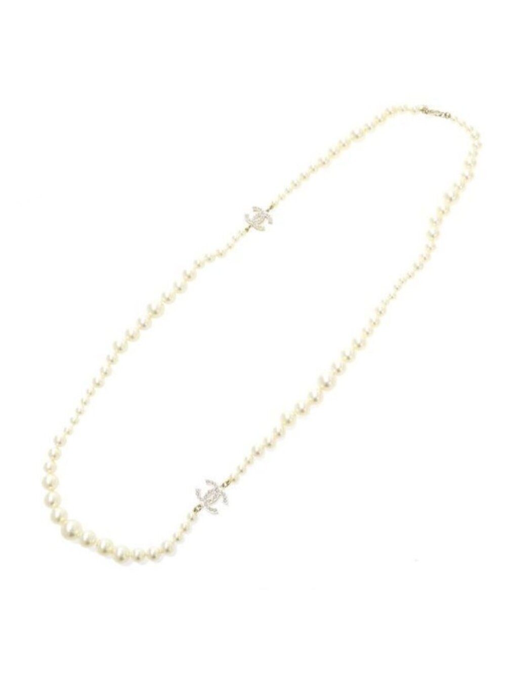 Chanel Pearl Style Long Necklace